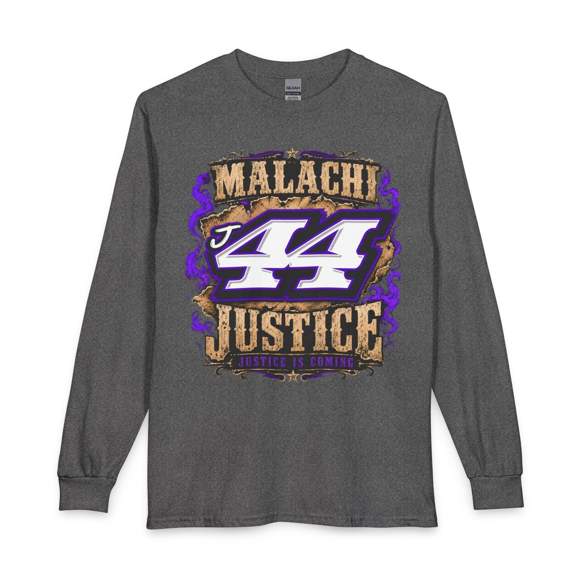 Malachi Justice — "Justice Is Coming" Adult Long Sleeve Tee