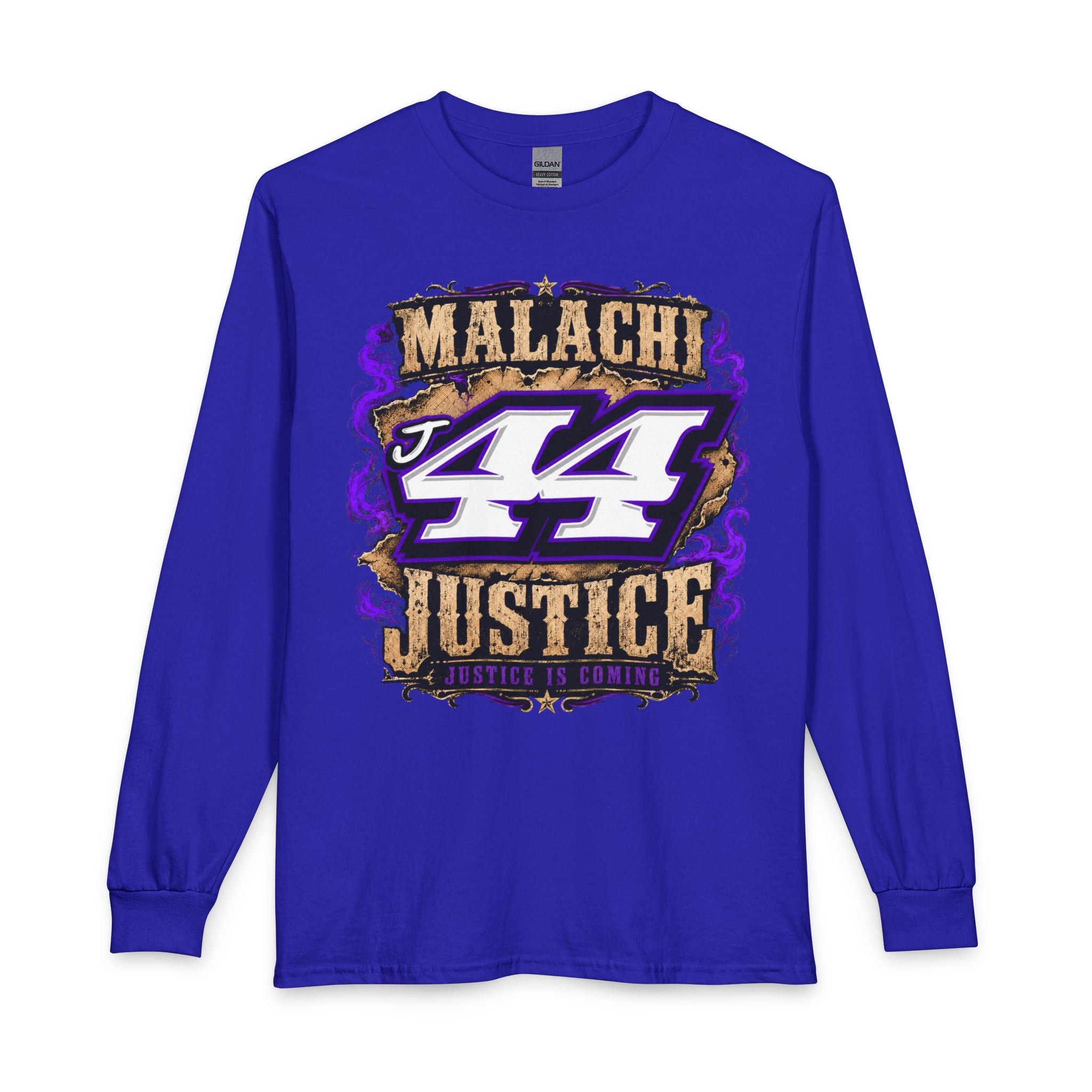 Malachi Justice — "Justice Is Coming" Adult Long Sleeve Tee