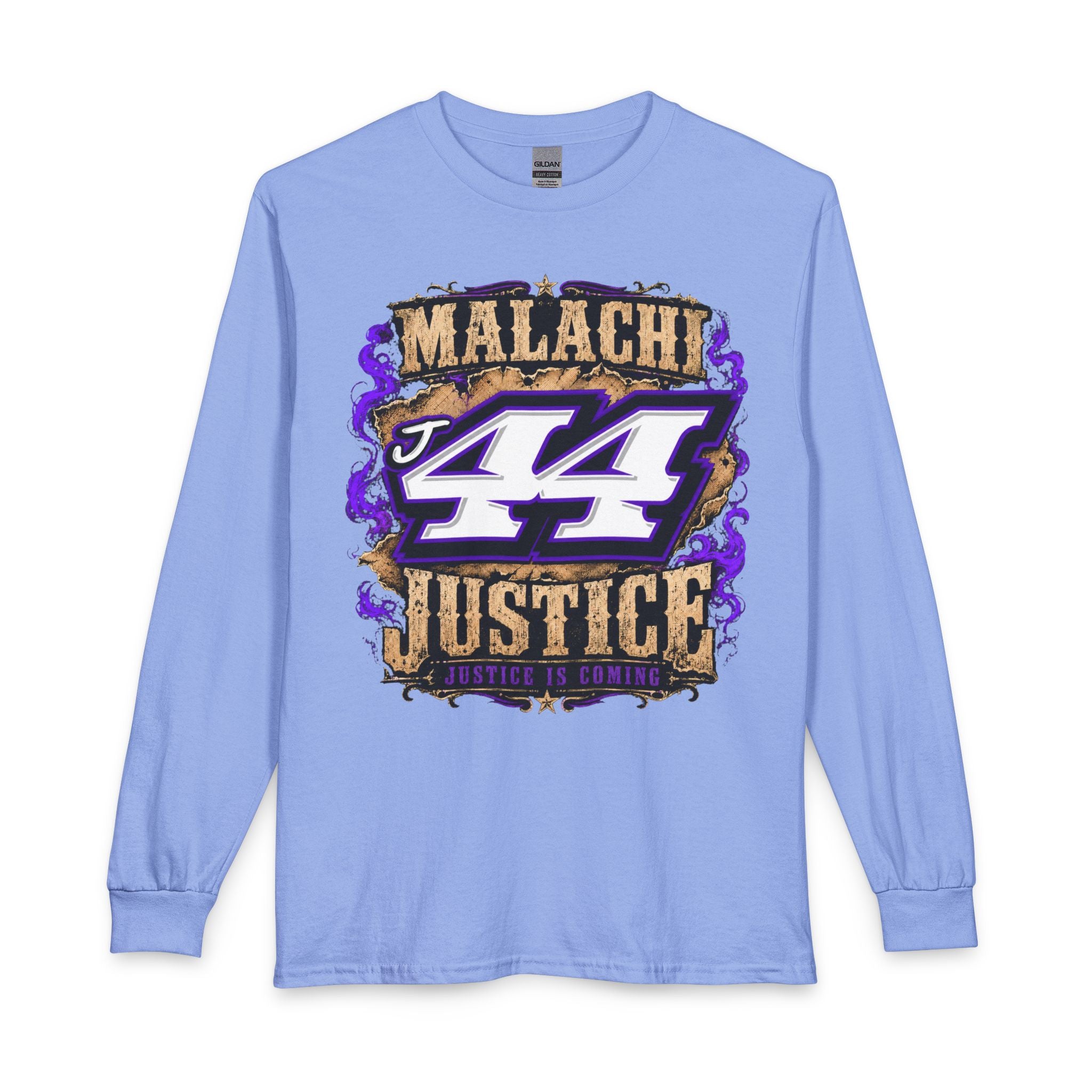 Malachi Justice — "Justice Is Coming" Adult Long Sleeve Tee