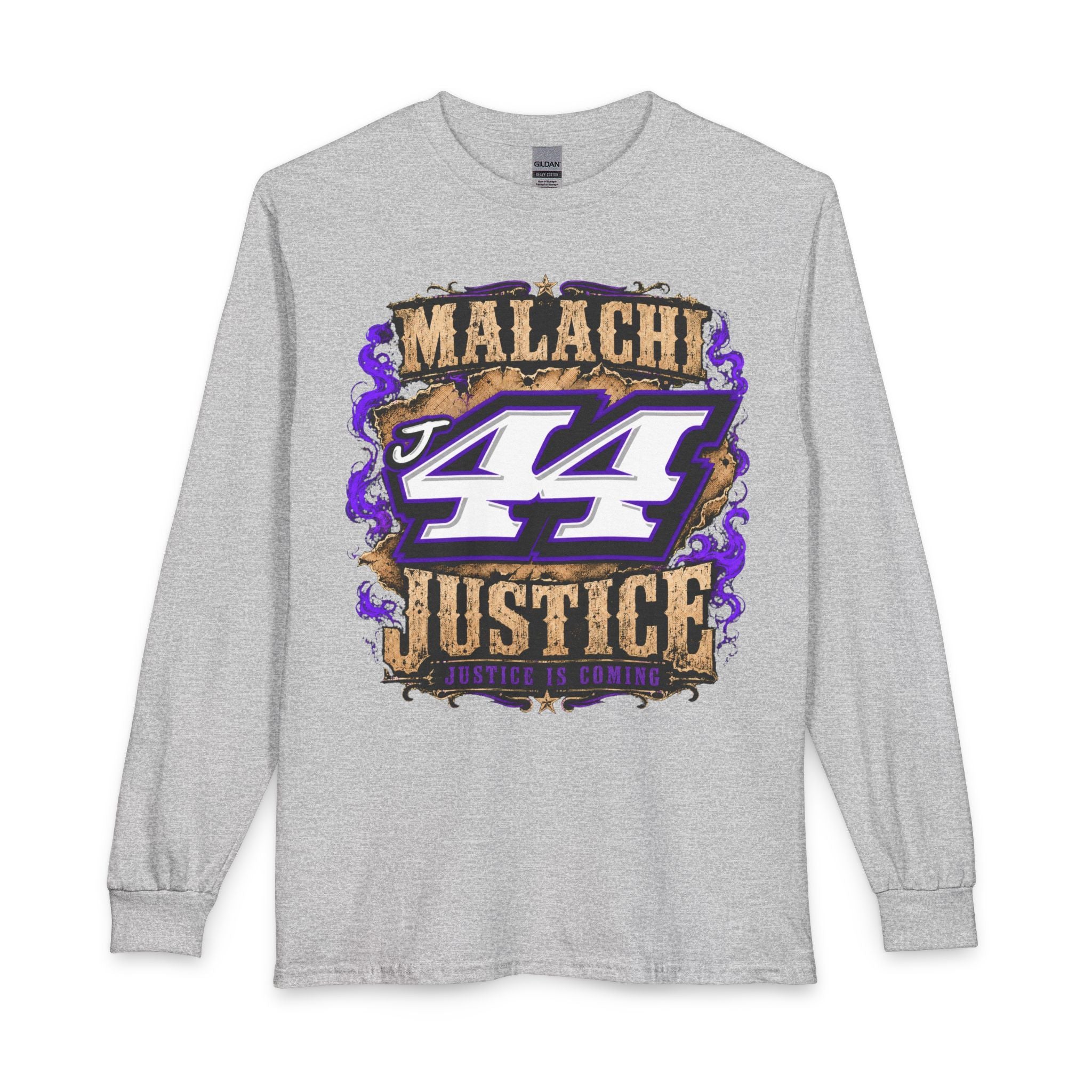 Malachi Justice — "Justice Is Coming" Adult Long Sleeve Tee