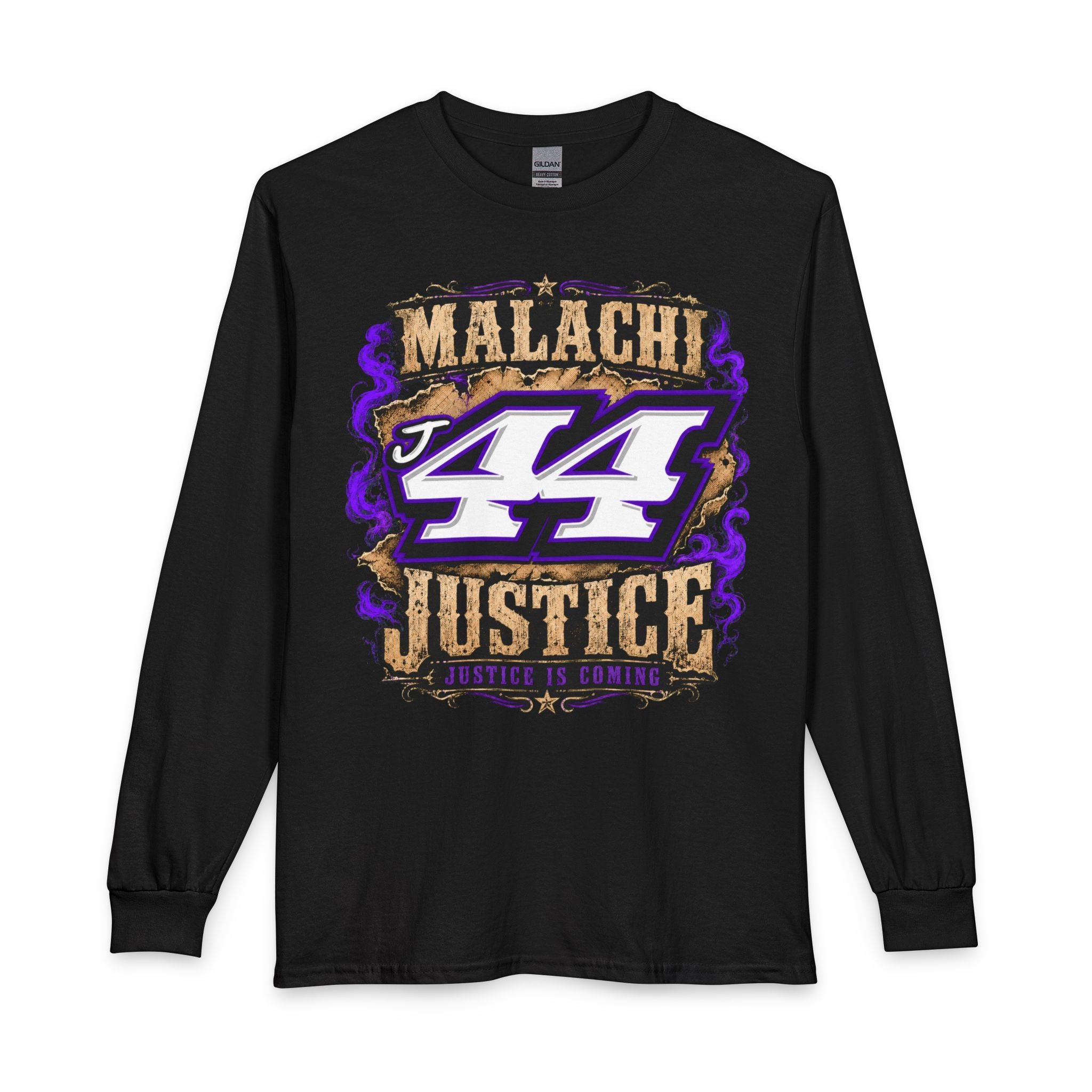 Malachi Justice — "Justice Is Coming" Adult Long Sleeve Tee