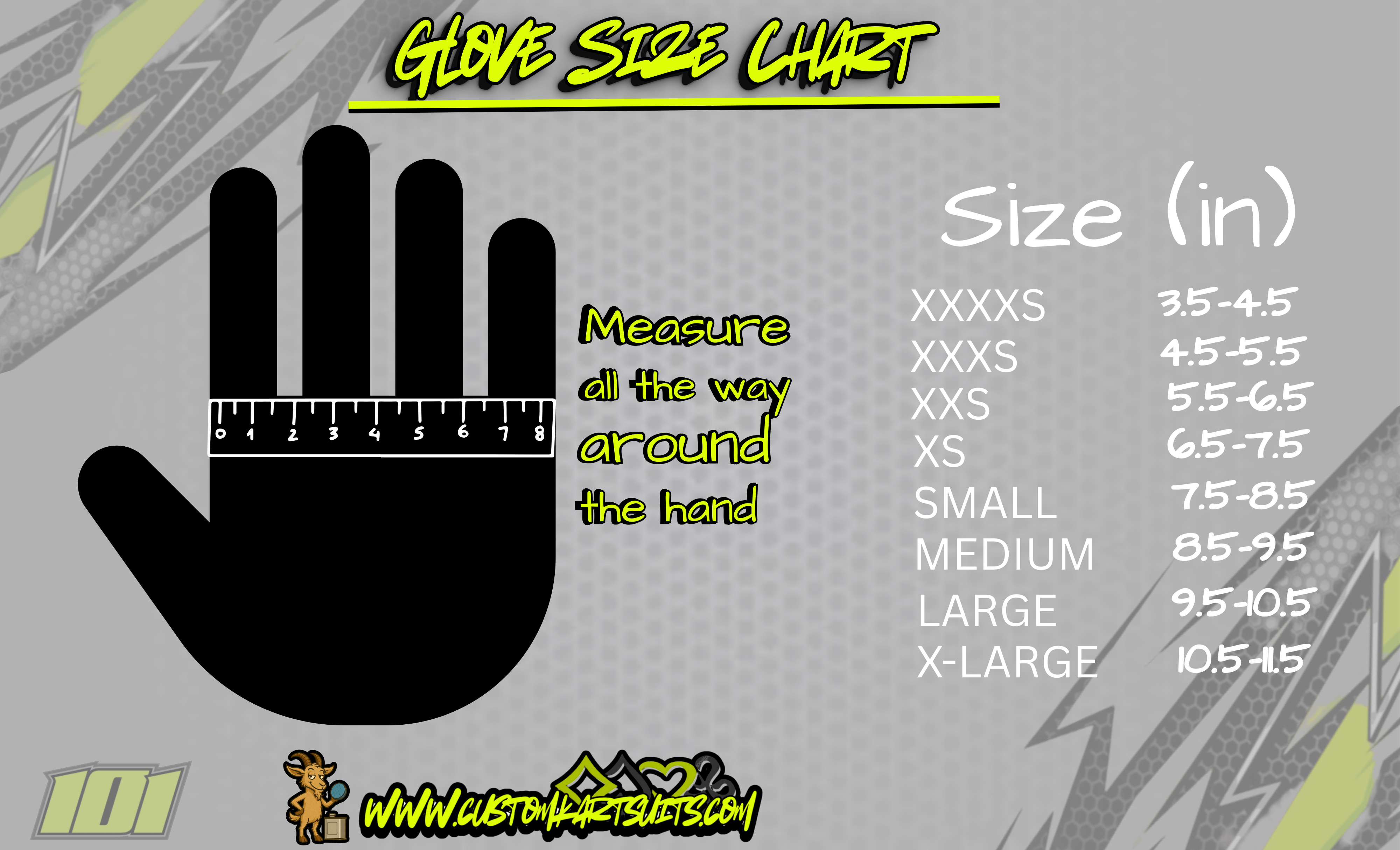 Full Custom Karting Gloves.